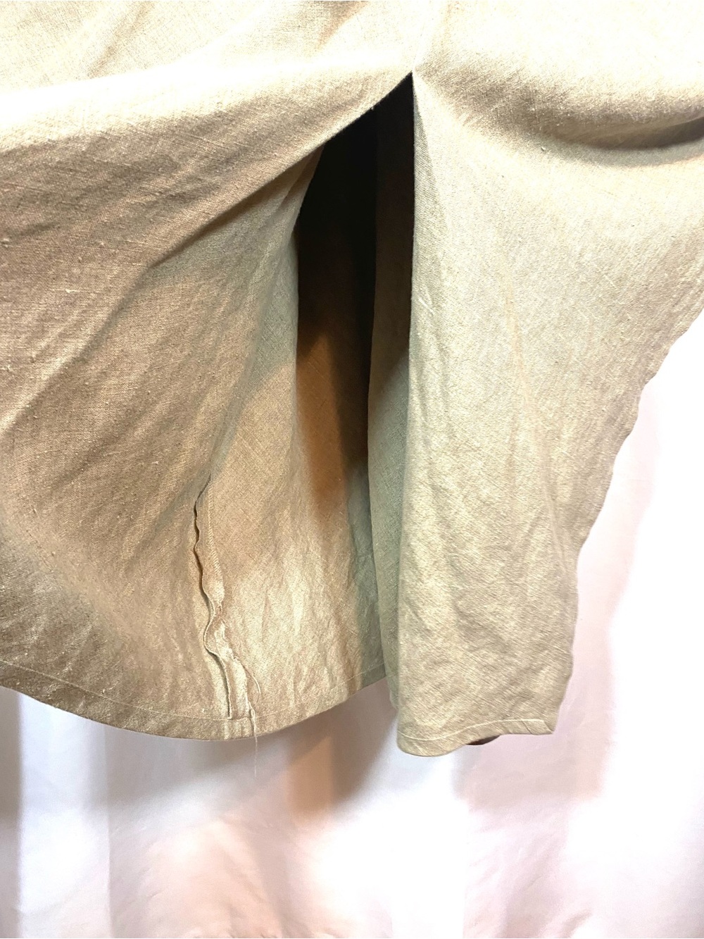 Vtg MIZONO Natural Linen Lagenlook Maxi Skirt - Picture 5 of 7